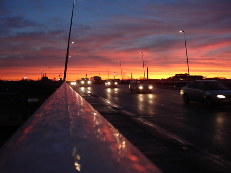 The morning sky over Aalborg