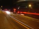 Night time at the bus stop